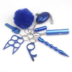 8-Piece Stylish Safety Keychains for Women 1