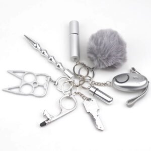 8-Piece Stylish Safety Keychains for Women 1