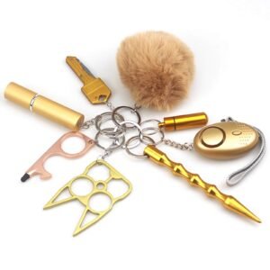 8-Piece Stylish Safety Keychains for Women 1
