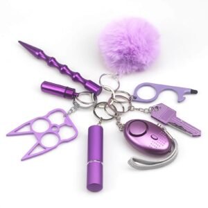 8-Piece Stylish Safety Keychains for Women 1