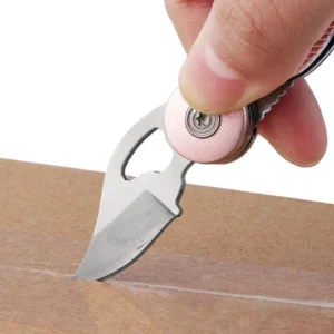 Creative Feather Self-defense Keychain Folding Pocket Knife Multi Tool