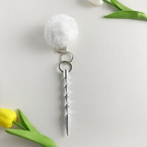 Self-Defense Kubotan Keychain – Non-Lethal & Legal in Most States, Includes Cute Pom-Pom for Discreet Carry